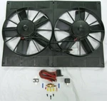1955-57 Chevy Dual 11" Electric Radiator Cooling Fans + Relay & Thermostat. Fixed Price $1175.86.