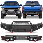 For 2007-2013 Chevy Silverado 1500 Front Rear Bumper W/winch Plate &led Light. Fixed Price $395.89.