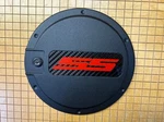Chevrolet Camaro 2010-15 Billet Black Locking Fuel Door With Red Ss Logo. Fixed Price $99.00.